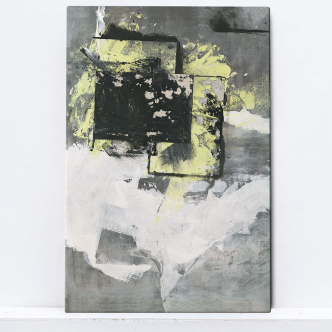 abstract painting yellow black