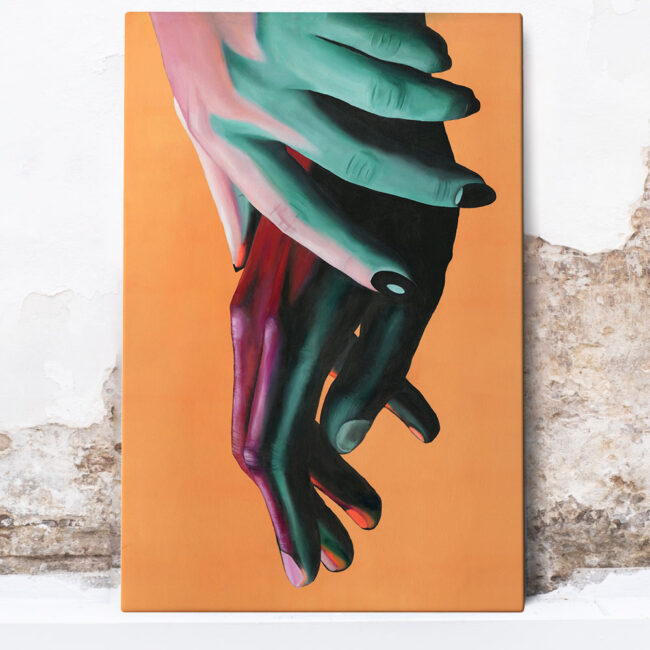 beautiful painting of two hands