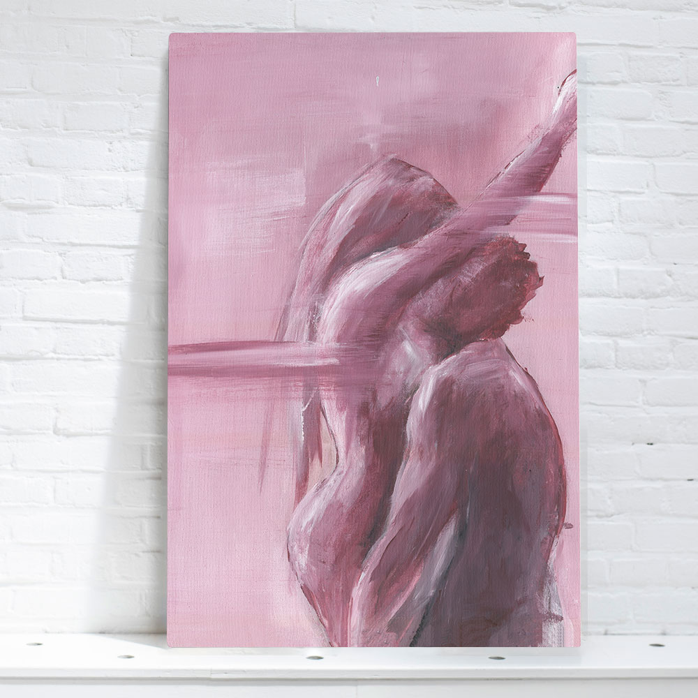 erotic artwork of couple pink