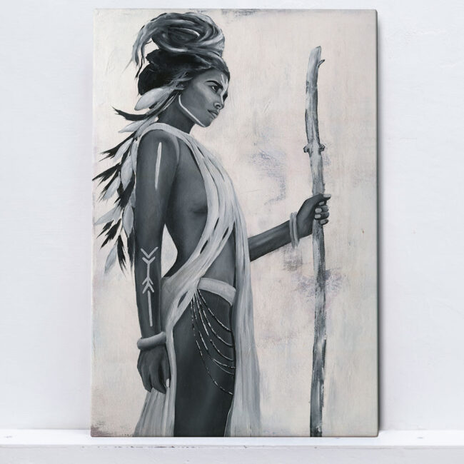 wall art warrior woman, woman artwork