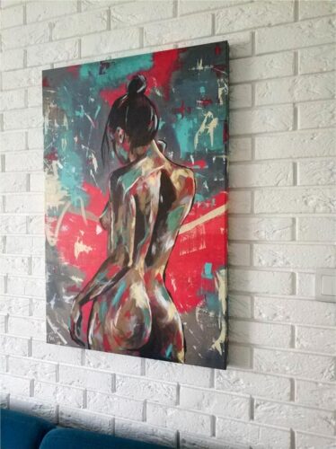 abstract woman art, naked woman wall art