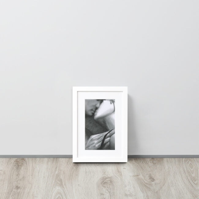 sensual kissing couple artwork