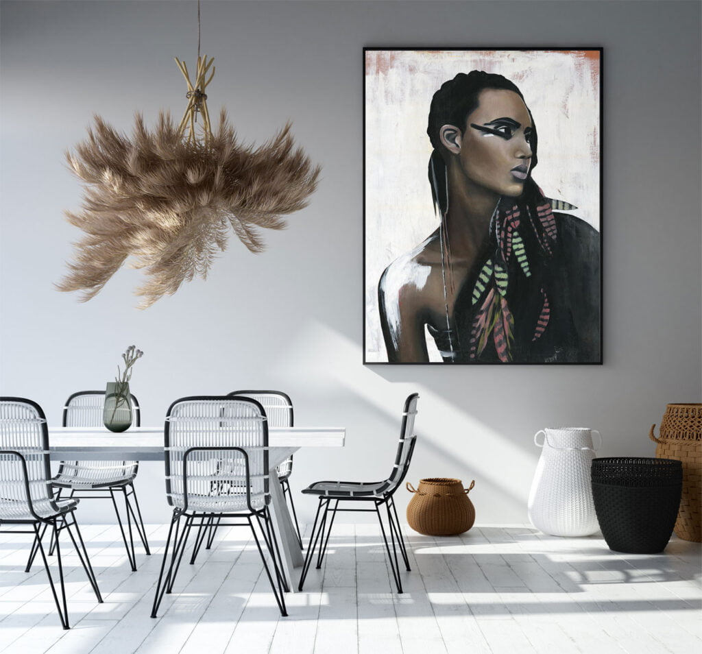 woman face paintings