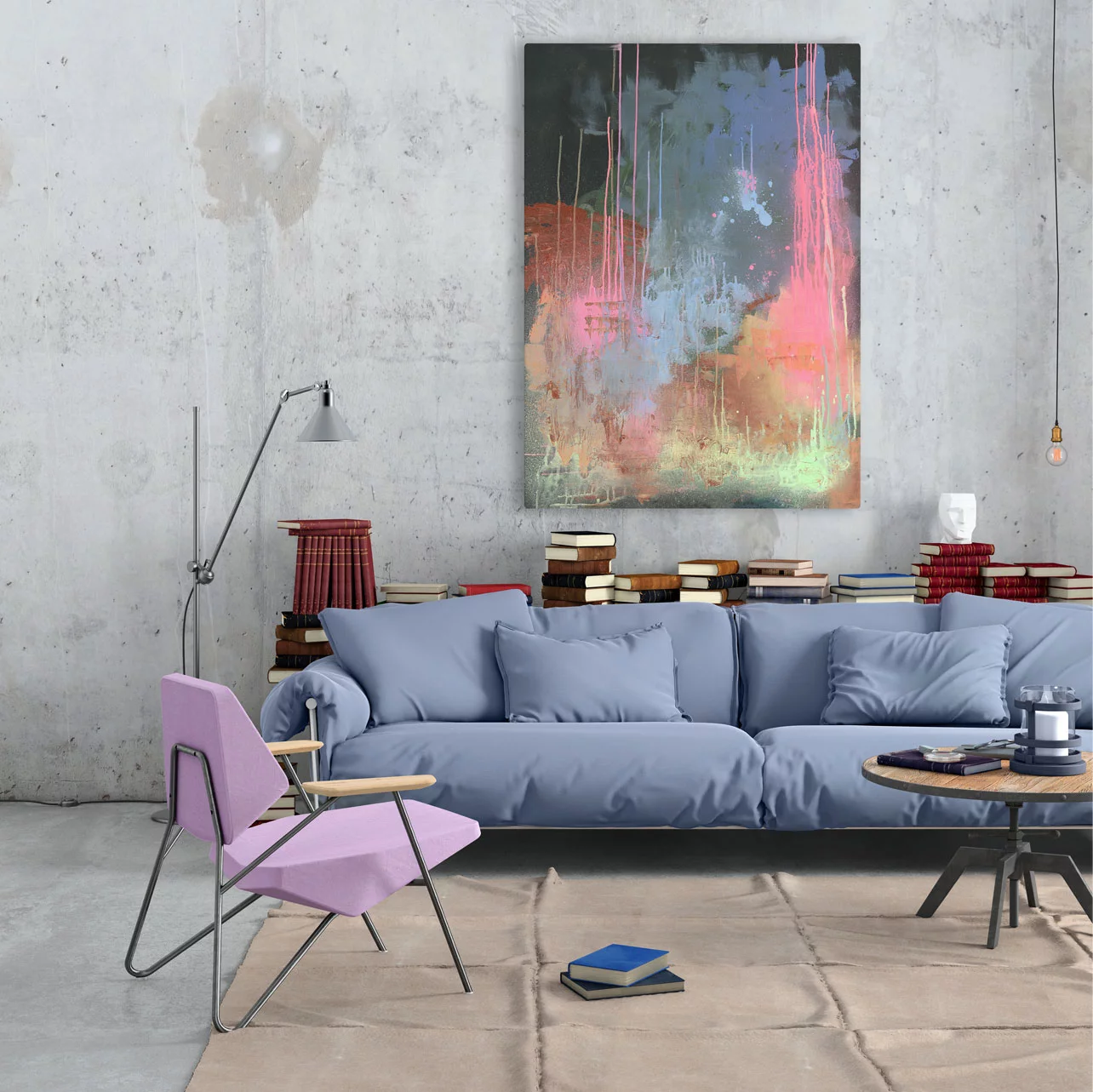 hand painted abstract painting